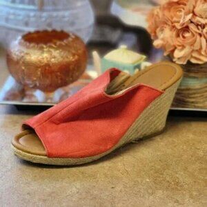 Lane Bryant Suede Mule Wedge Heel